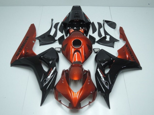 Orange and Black 2006-2007 Honda CBR1000RR Motorcycle Fairings Orange and Black 2006-2007 Honda CBR1000RR Motorcycle Fairings