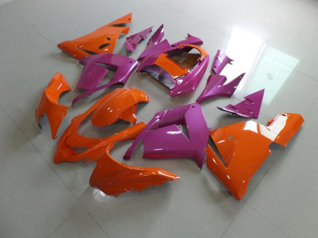 Orange and Pink 2003-2005 Kawasaki ZX10R Motorcycle Fairings