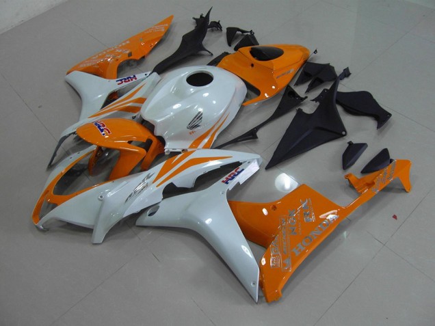 Pearl White Orange 2007-2008 Honda CBR600RR Motorcycle Fairings Pearl White Orange 2007-2008 Honda CBR600RR Motorcycle Fairings