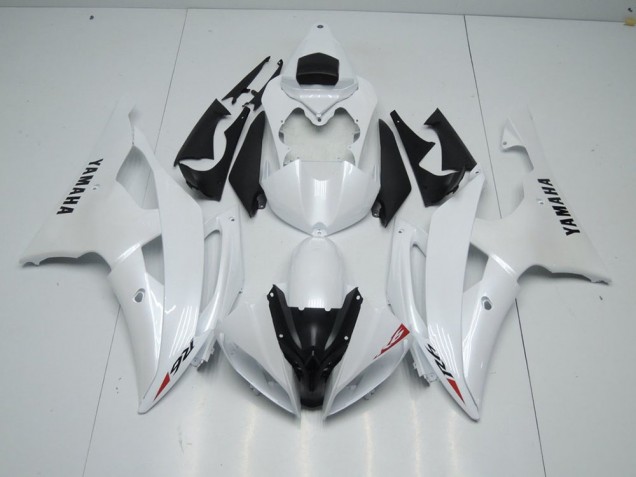Pearl White and Red Sticker 2008-2016 Yamaha YZF R6 Motorcycle Fairings