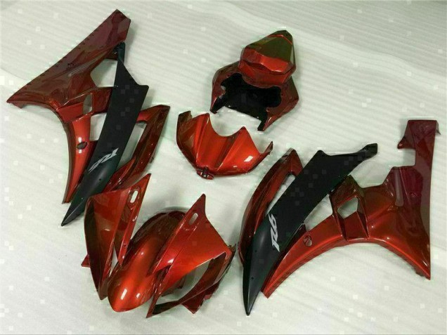 Red 2006-2007 Yamaha YZF R6 Motorcycle Fairings