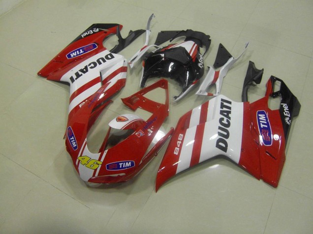 Red 46 2007-2014 Ducati 848 1098 1198 Motorcycle Fairings Red 46 2007-2014 Ducati 848 1098 1198 Motorcycle Fairings