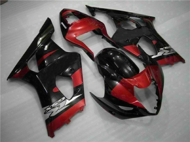 Red Black 2003-2004 Suzuki GSXR 1000 Motorcycle Fairings Red Black 2003-2004 Suzuki GSXR 1000 Motorcycle Fairings
