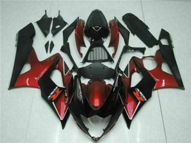 Red Black 2005-2006 Suzuki GSXR 1000 Motorcycle Fairings