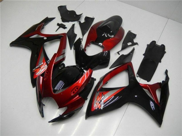 Red Black 2006-2007 Suzuki GSXR 600/750 Motorcycle Fairings