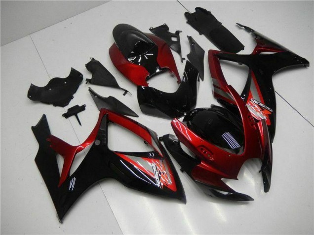 Red Black 2006-2007 Suzuki GSXR 600/750 Motorcycle Fairings