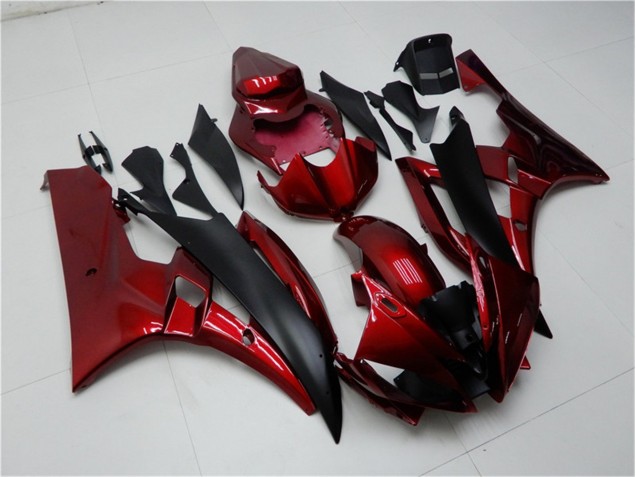 Red Black 2006-2007 Yamaha YZF R6 Motorcycle Fairing