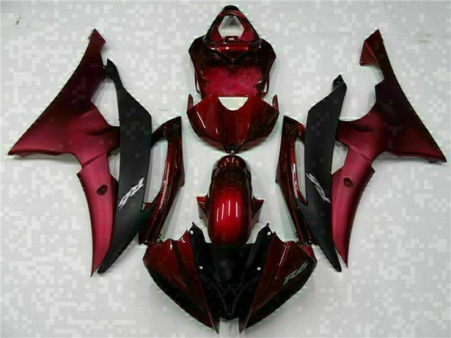 Red Black 2008-2016 Yamaha YZF R6 Motorcycle Bodywork