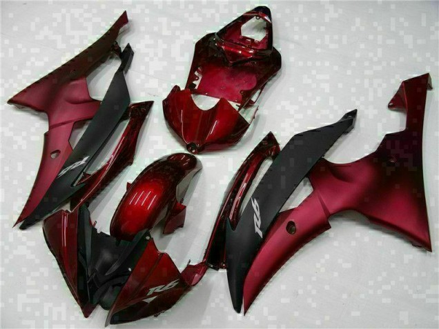 Red Black 2008-2016 Yamaha YZF R6 Motorcycle Bodywork