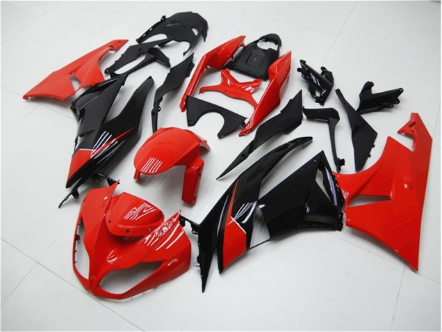 Red Black 2009-2012 Kawasaki ZX6R Motorcycle Fairings Red Black 2009-2012 Kawasaki ZX6R Motorcycle Fairings