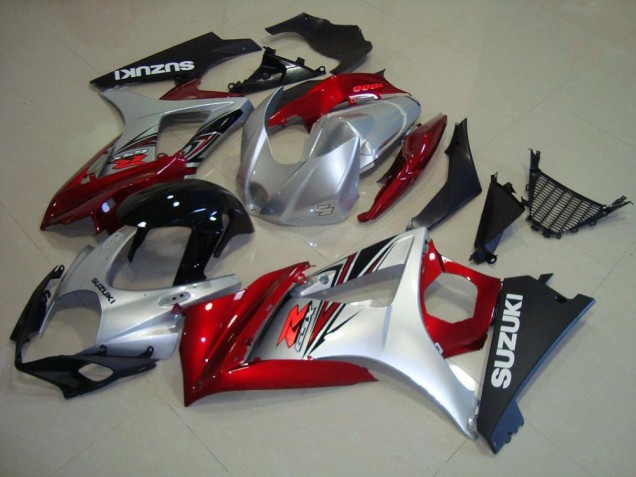 Red Black Silver 2007-2008 Suzuki GSXR 1000 Motorcycle Fairings Red Black Silver 2007-2008 Suzuki GSXR 1000 Motorcycle Fairings