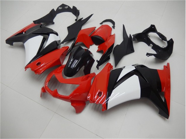 Red Black White 2008-2012 Kawasaki EX250 Motorcycle Fairings