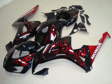 Red Flame 2006-2007 Honda CBR1000RR Motorcycle Fairings