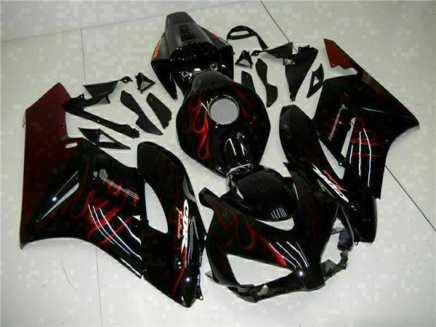 Red Flame Black 2004-2005 Honda CBR1000RR Motorcycle Fairings
