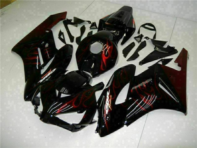 Red Flame Black 2004-2005 Honda CBR1000RR Motorcycle Fairings