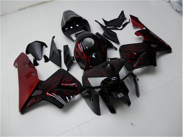 Red Flame Black 2005-2006 Honda CBR600RR Motorcycle Fairings