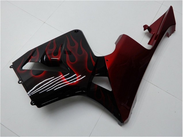 Red Flame Black 2005-2006 Honda CBR600RR Motorcycle Fairings