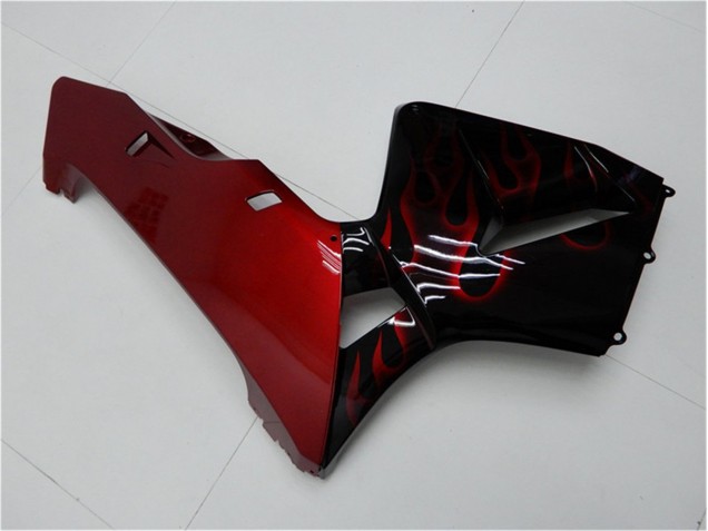 Red Flame Black 2005-2006 Honda CBR600RR Motorcycle Fairings