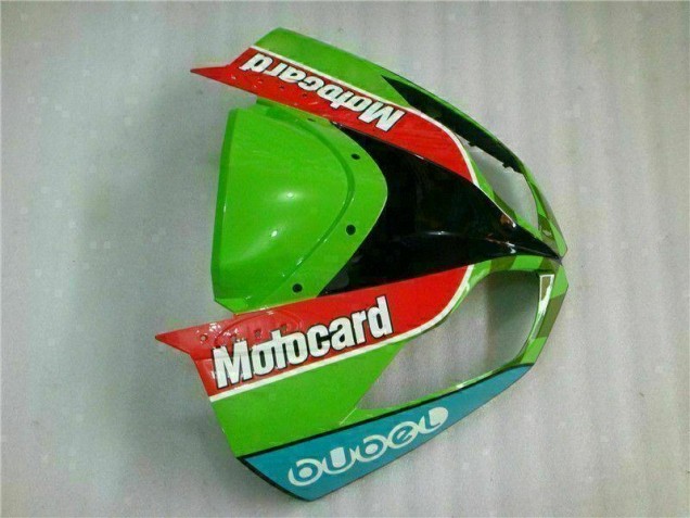 Red Green Motocard 2009-2012 Kawasaki ZX6R Motorcycle Fairings