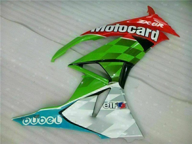 Red Green Motocard 2009-2012 Kawasaki ZX6R Motorcycle Fairings