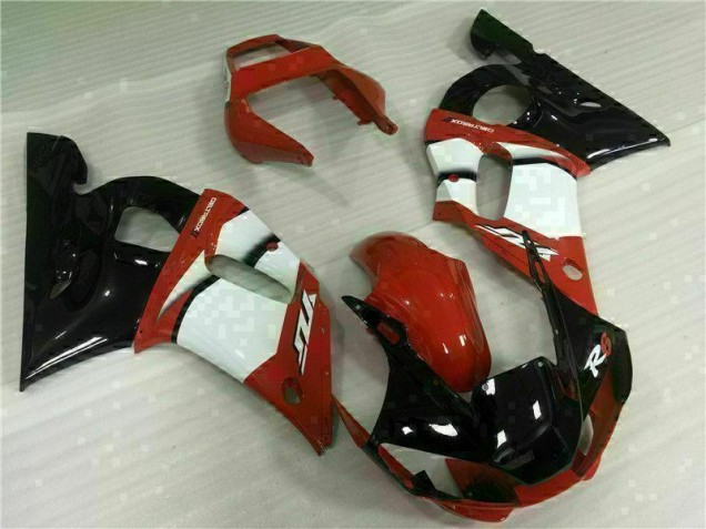 Red White 1998-2002 Yamaha YZF R6 Motorcycle Fairings