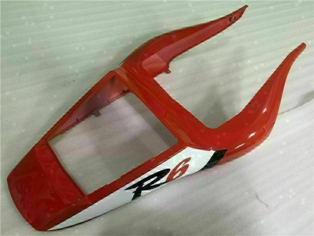 Red White 1998-2002 Yamaha YZF R6 Motorcycle Fairings