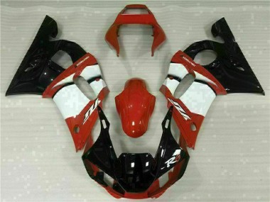 Red White 1998-2002 Yamaha YZF R6 Motorcycle Fairings