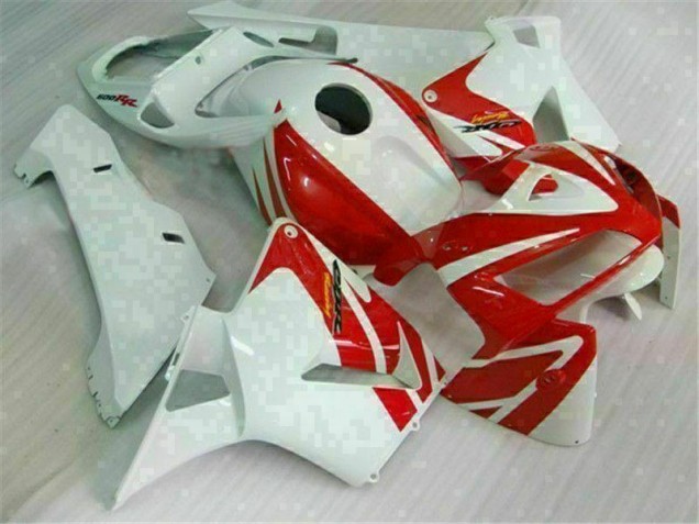 Red White 2005-2006 Honda CBR600RR Motorcycle Fairings