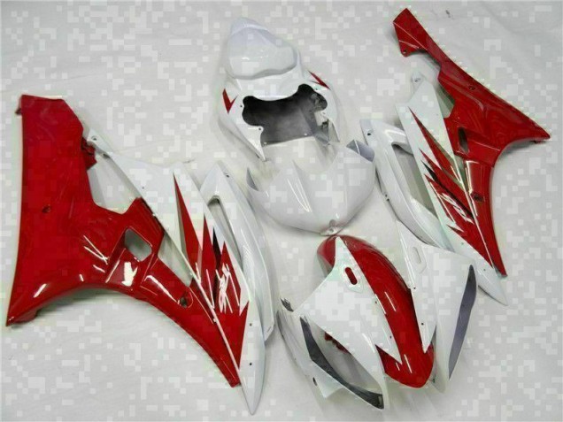 Red White 2006-2007 Yamaha YZF R6 Motorcycle Bodywork Red White 2006-2007 Yamaha YZF R6 Motorcycle Bodywork