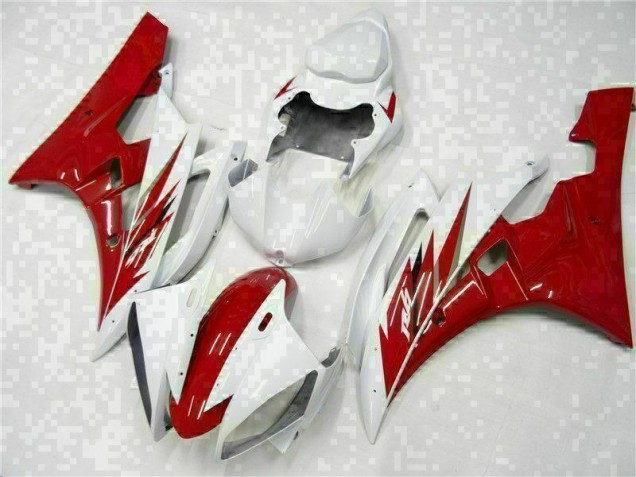 Red White 2006-2007 Yamaha YZF R6 Motorcycle Bodywork Red White 2006-2007 Yamaha YZF R6 Motorcycle Bodywork