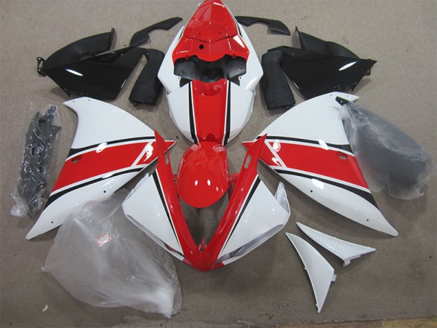 Red White 2012-2014 Yamaha YZF R1 Motorcycle Fairings
