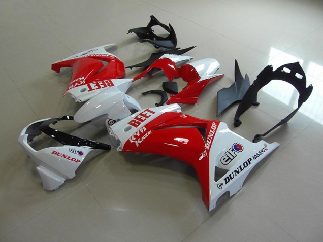 Red White BEET 2008-2012 Kawasaki ZX250R Motorcycle Fairings Red White BEET 2008-2012 Kawasaki ZX250R Motorcycle Fairings