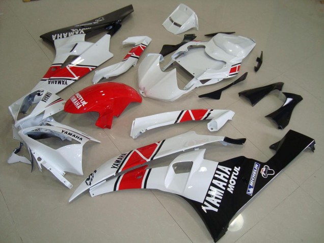 Red White Black 2006-2007 Yamaha YZF R6 Motorcycle Fairing Red White Black 2006-2007 Yamaha YZF R6 Motorcycle Fairing