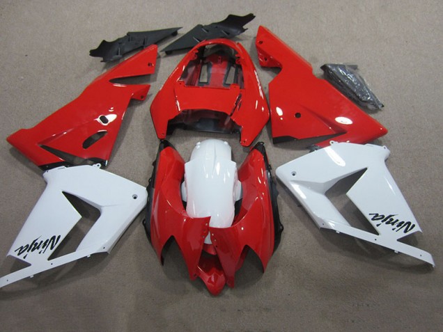Red White Ninja 2003-2005 Kawasaki ZX10R Motorcycle Fairings