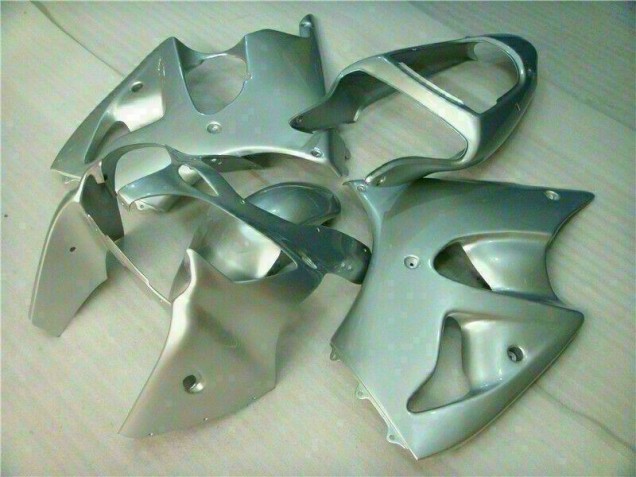 Silver 2000-2002 Kawasaki ZX6R Motorcycle Fairings Silver 2000-2002 Kawasaki ZX6R Motorcycle Fairings