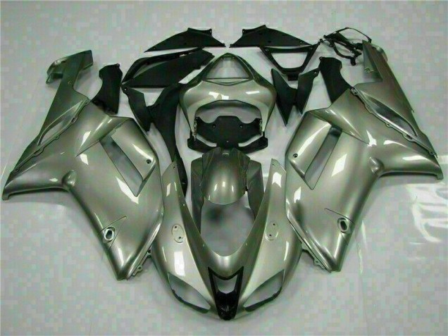 Silver 2007-2008 Kawasaki ZX6R Motorcycle Fairings