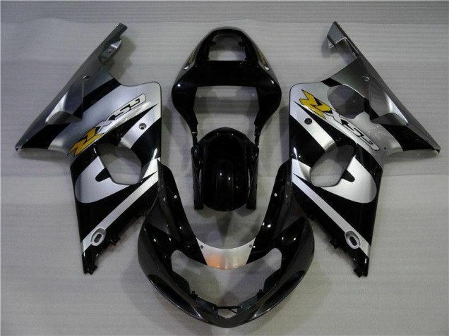 Silver Black 2000-2002 Suzuki GSXR 1000 Motorcycle Fairings