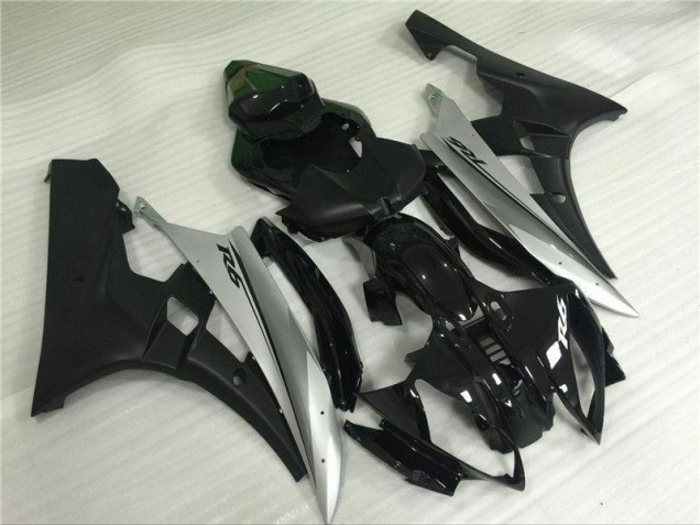 Silver Black 2006-2007 Yamaha YZF R6 Motorcycle Fairings
