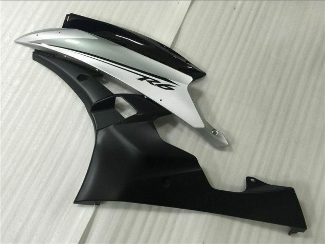Silver Black 2006-2007 Yamaha YZF R6 Motorcycle Fairings
