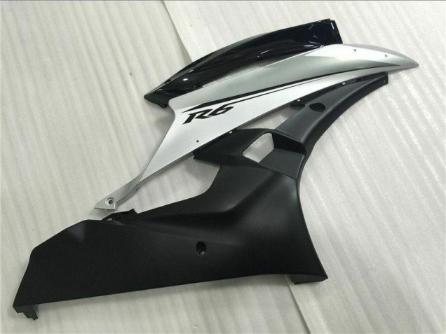 Silver Black 2006-2007 Yamaha YZF R6 Motorcycle Fairings