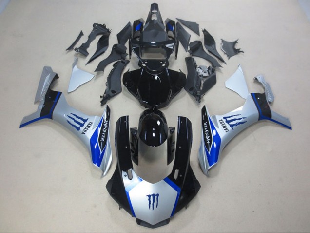 Silver Black Blue Monster 2015-2019 Yamaha YZF R1 Motorcycle Fairings