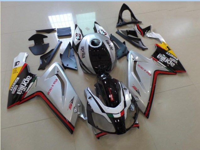 Silver Black Red 2006-2011 Aprilia RS125 Motorcycle Fairings Silver Black Red 2006-2011 Aprilia RS125 Motorcycle Fairings