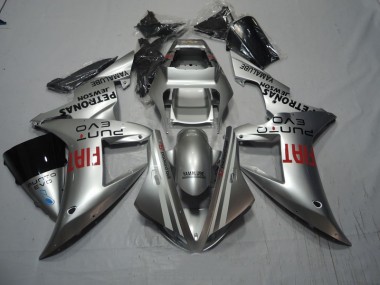 Silver Fiat 2002-2003 Yamaha YZF R1 Motorcycle Fairings