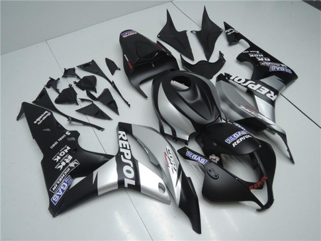 Silver Repsol Black 2007-2008 Honda CBR600RR Motorcycle Fairings