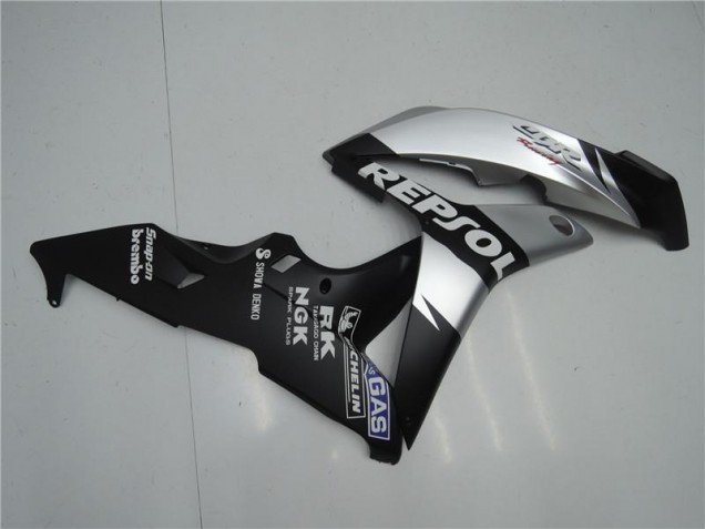 Silver Repsol Black 2007-2008 Honda CBR600RR Motorcycle Fairings