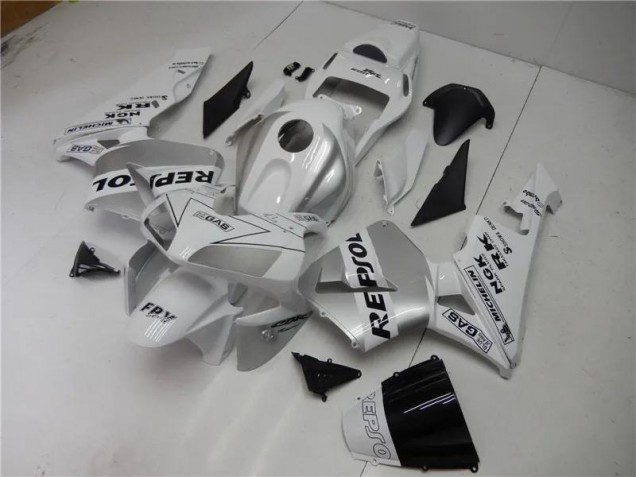 Silver White Black Repsol 2003-2004 Honda CBR600RR Motorcycle Fairings