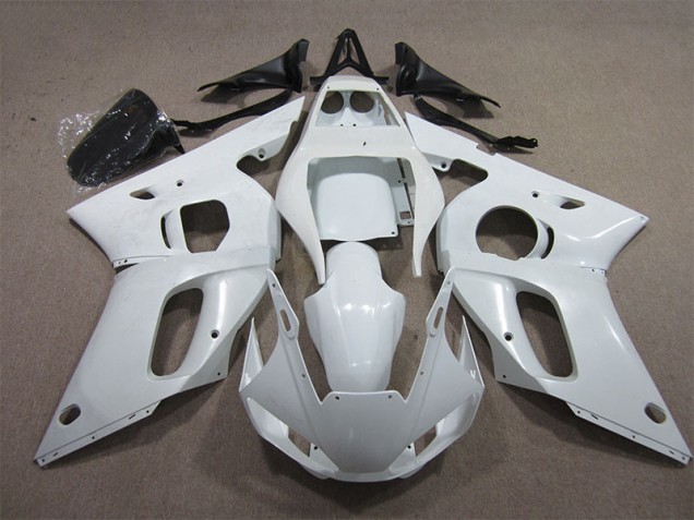White 1998-2002 Yamaha YZF R6 Motorcycle Fairing