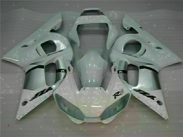 White 1998-2002 Yamaha YZF R6 Motorcycle Fairings