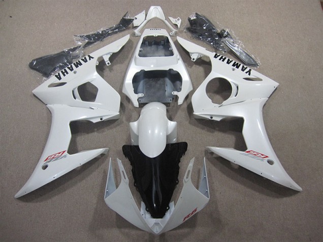 White 2003-2005 Yamaha YZF R6 Motorcycle Fairing
