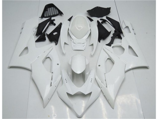 White 2005-2006 Suzuki GSXR 1000 Motorcycle Fairings White 2005-2006 Suzuki GSXR 1000 Motorcycle Fairings